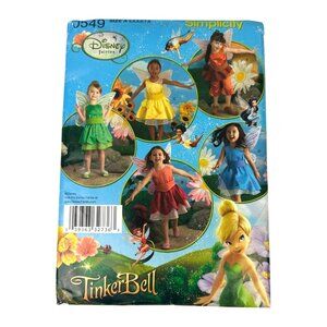 Tinkerbell Simplicity Sewing Pattern 0549 Disney Size A Fairy Costume Child